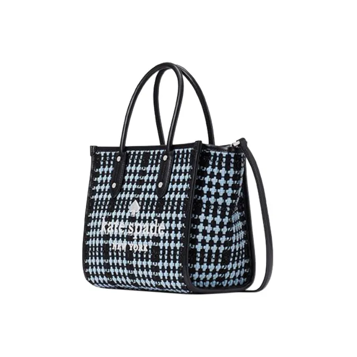 Kate Spade Fabric Tote Bag, Shopping Bag, Handbag, Shoulder Bag, Crossbody Bag Trumpets Women's Black & Blue-1