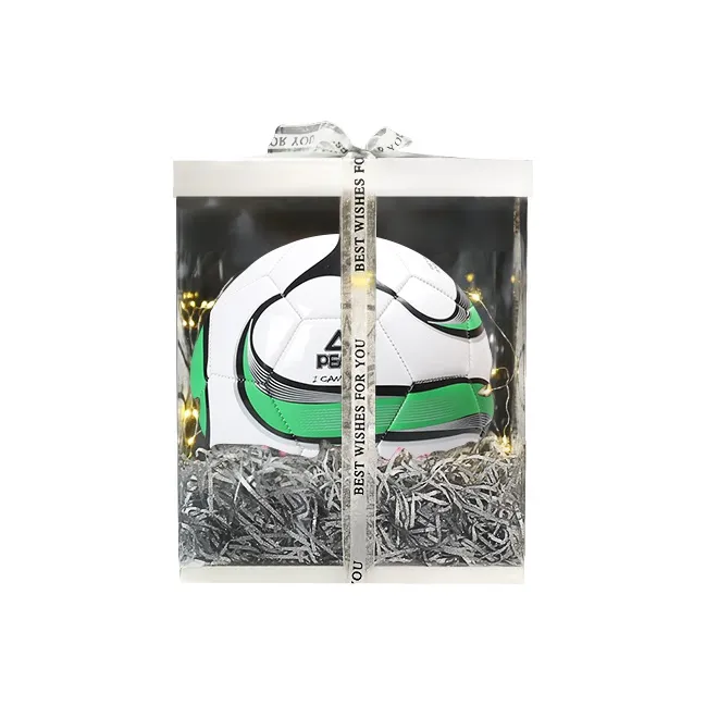 PEAK Size 5 Soccer PVC Machine Stitched Soccer Ball Unisex White Green-6