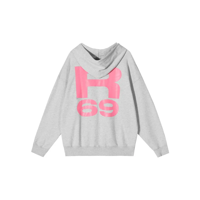R69 Fall And Winter Hooded Loose Fit Sweatshirt Unisex-5