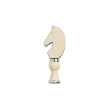 HERMES Palladium Plated Metal Brooches Unisex White