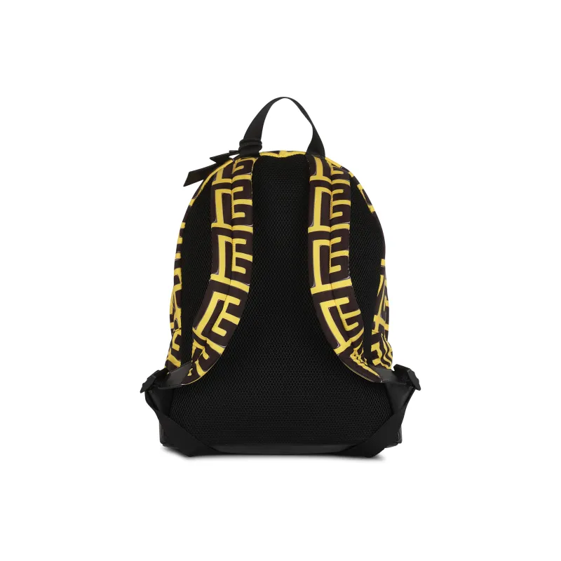 BALMAIN × POKÉMON Pokémon Collaboration Leather Detail Backpack Men's Yellow/Black-2