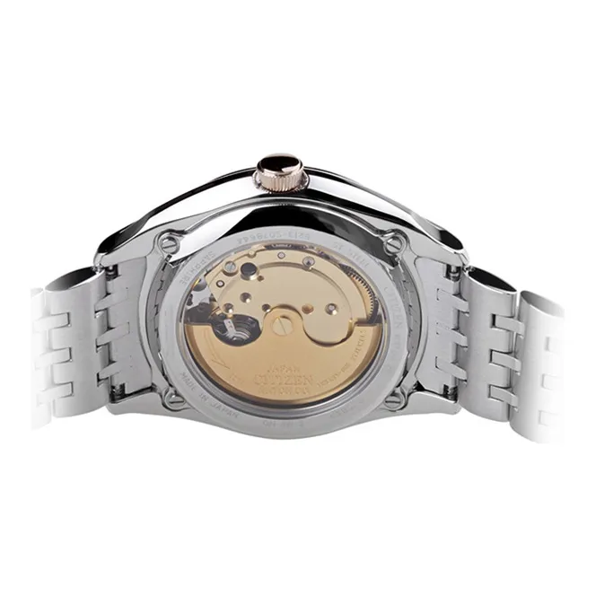 CITIZEN Automatic Mechanical Movement Stainless Steel Strap Watch Men's Watches Coffee Watch Dial NJ0064 56W-1