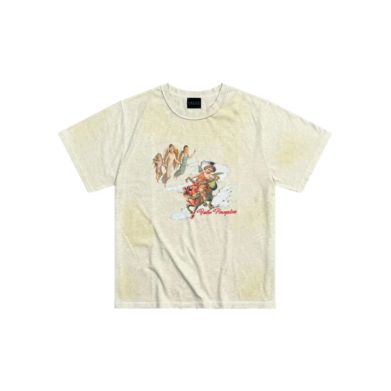 False Perception x Barneys T Shirt Unisex Ecru-0