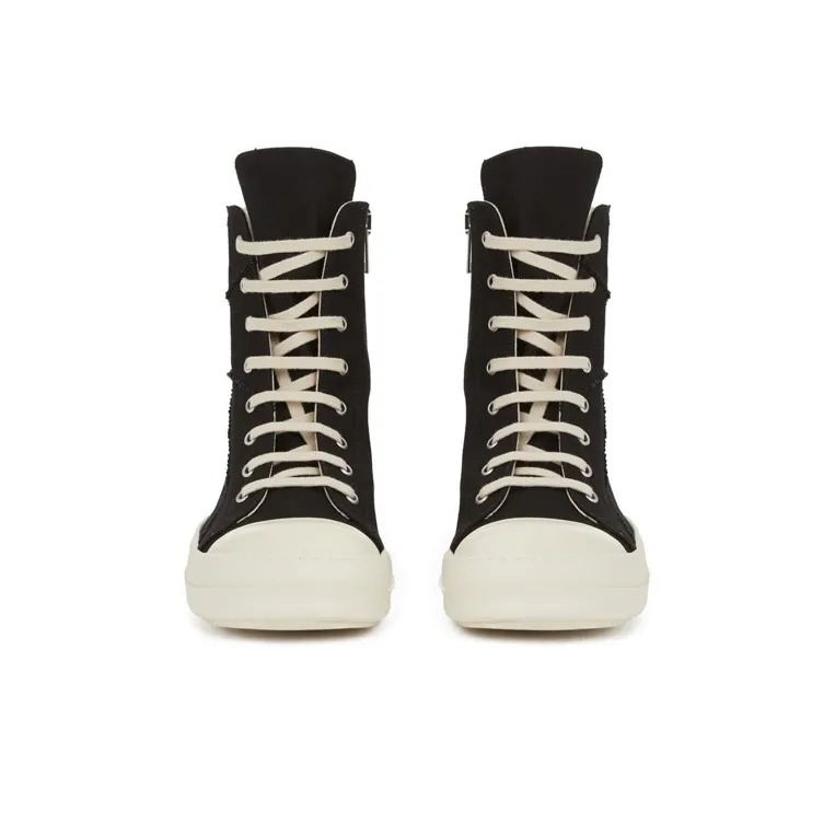 Rick Owens DRKSHDW Strobe Cotton Denim Penta High Black Milk-2