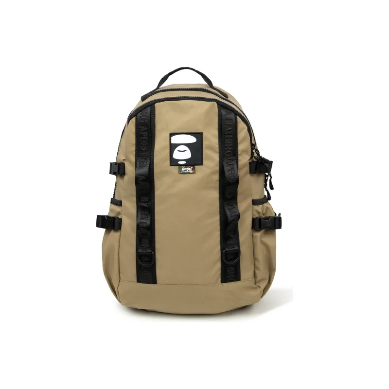 Aape Polyamide Backpack Regular Men's Black/Khaki Green/Brown-0