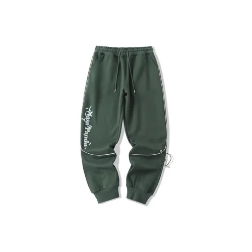 LAMLICKA Knitted Sweatpants Unisex Green