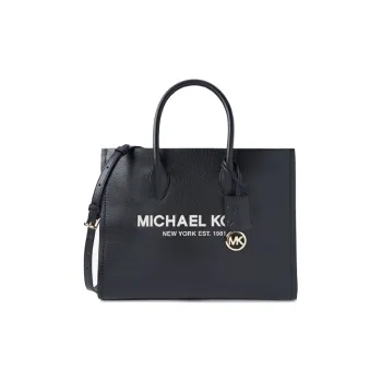 MICHAEL KORS Mirella Cow Leather Crossbody Bag Tote One Shoulder Handbag Medium Size Women's Black