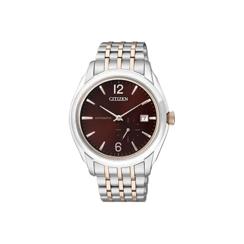 CITIZEN Automatic Mechanical Movement Stainless Steel Strap Watch Men's Watches Coffee Watch Dial NJ0064 56W