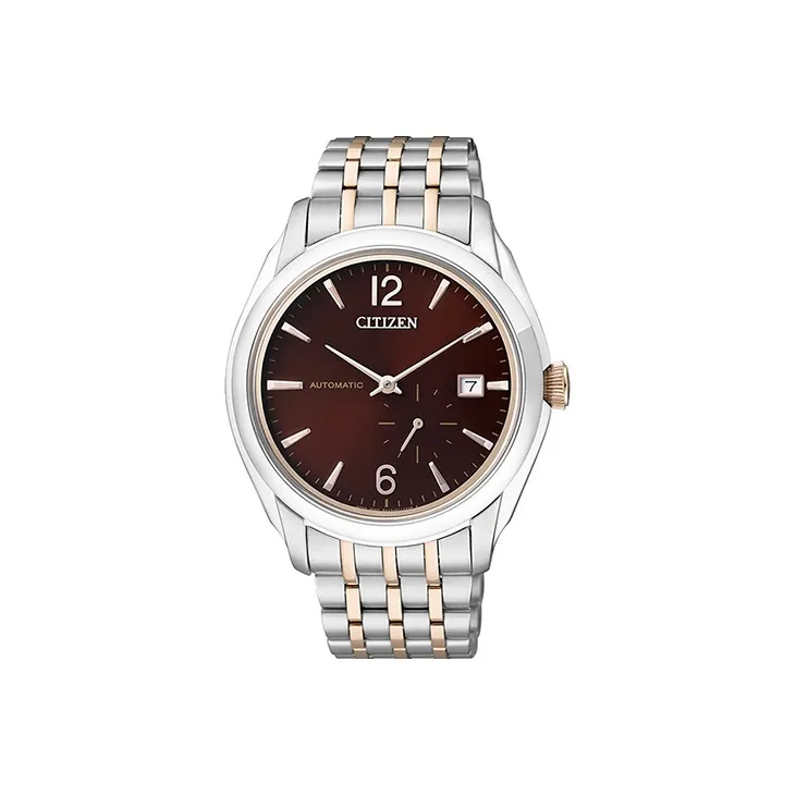 CITIZEN Automatic Mechanical Movement Stainless Steel Strap Watch Men's Watches Coffee Watch Dial NJ0064 56W-0
