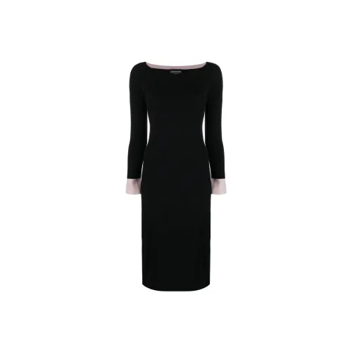 EMPORIO ARMANI Long-Sleeved Dresses Women's Black