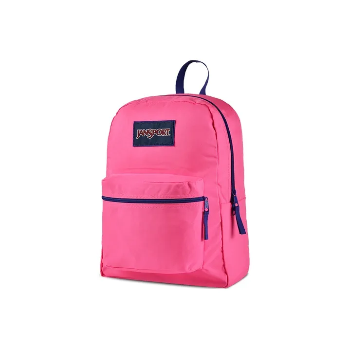 JanSport Backpacks T08W0CS Neon Pink With Purple Contrast-2