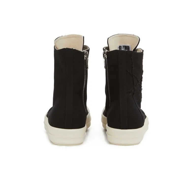 Rick Owens DRKSHDW Strobe Cotton Denim Penta High Black Milk-3