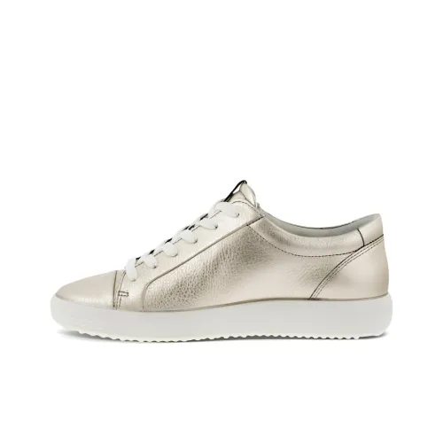Ecco Skateboard Shoes Women's White Gold