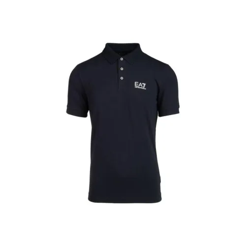 EMPORIO ARMANI Polo Shirts Men Navy Blue