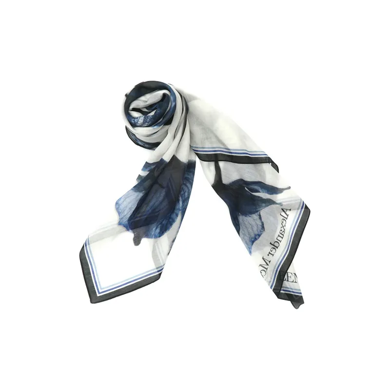 Alexander McQueen Silk Scarves Women's Ecru-1