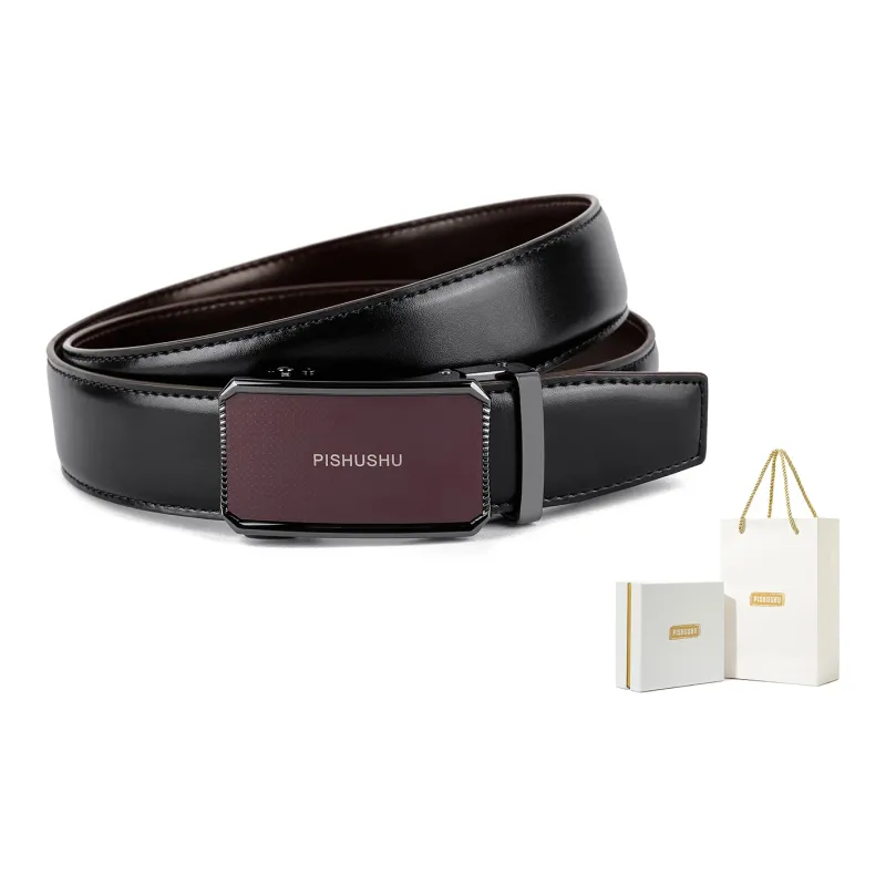 PISHUSHU Leather Belts Men-0