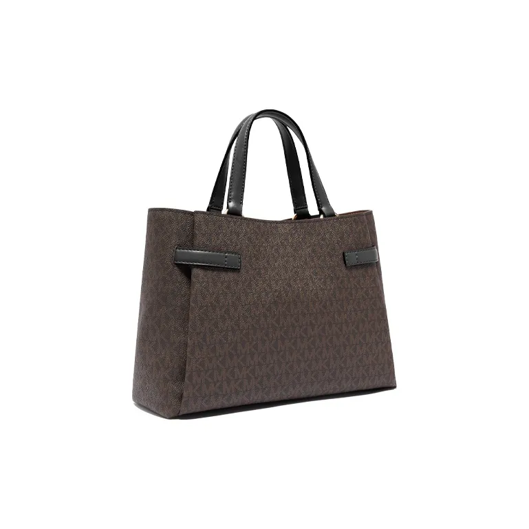 MICHAEL KORS Artificial Leather Shoulder Bag, Crossbody Bag, Handbag Medium Size Women's Dark Brown/Black-1