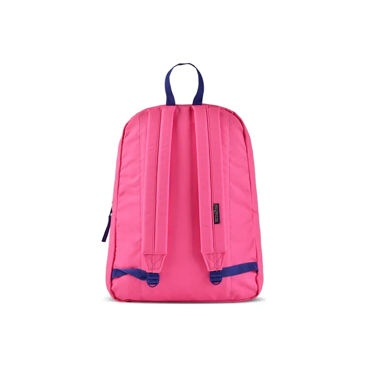 JanSport Backpacks T08W0CS Neon Pink With Purple Contrast-3
