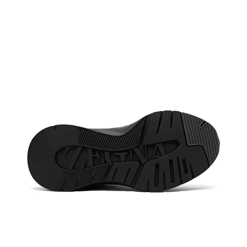 Zegna Anti-Slip Wear-Resistant Low-Top Sports Casual Shoes Men's Black-4