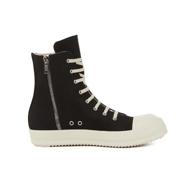 Rick Owens DRKSHDW Strobe Cotton Denim Penta High Black Milk-1