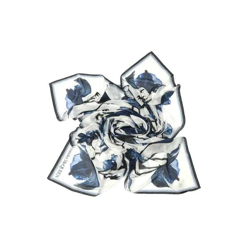 Alexander McQueen Silk Scarves Women's Ecru-3