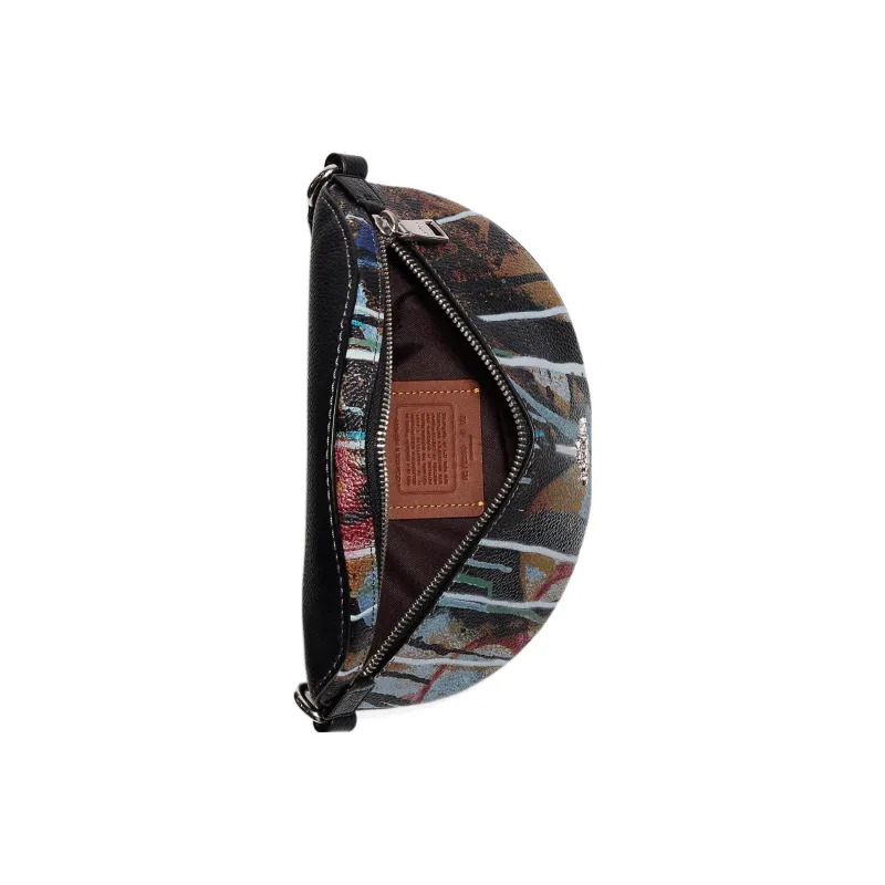 COACH MINT+SERF Collaboration Bethany Glossy Pebbled Leather Fanny Pack Small Size Women's Black-2