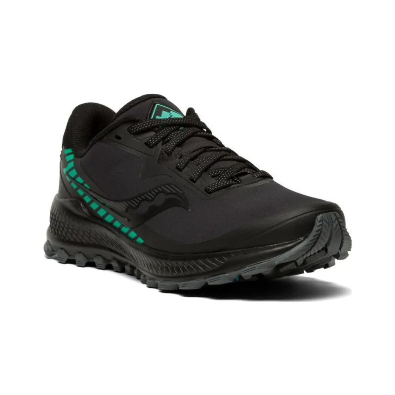 saucony Women's Peregrine ICE+ 'Black Jade'-2