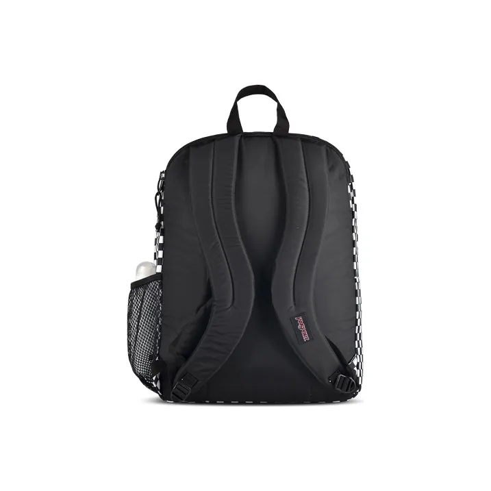 JanSport Polyester Backpack Medium Size Unisex Black White Plaid-3