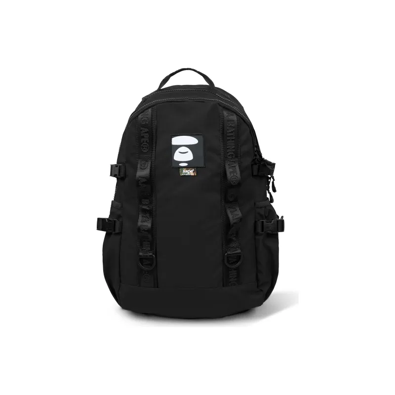 Aape Polyamide Backpack Regular Men's Black/Khaki Green/Brown-2