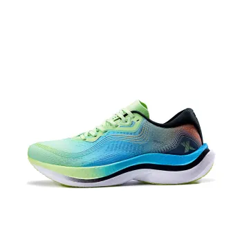 XTEP 260 2.0 Cushioned Slip Resistant Abrasion Resistant Low Top Foam Running Shoes Men's Green Orange