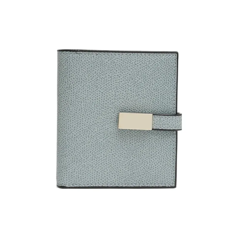 Valextra Calfskin Wallet Women's Smolder Blue-0