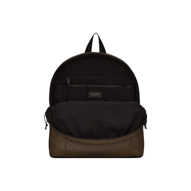 SAINT LAURENT Nux Polyamide Nylon Backpack Men's Brown-3