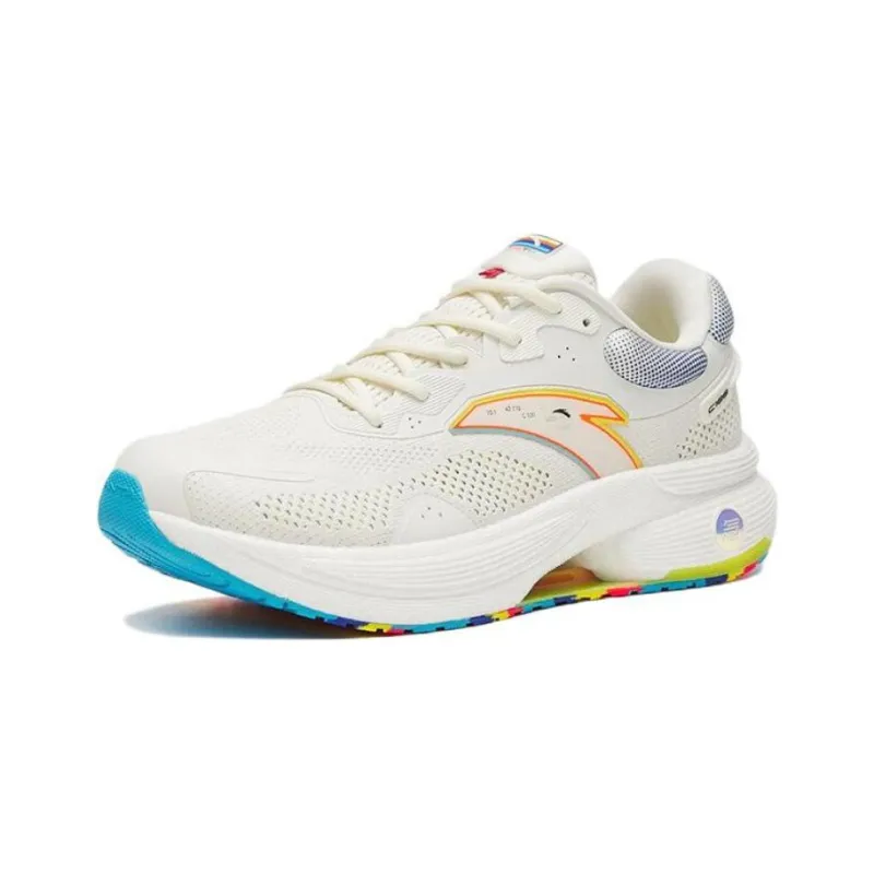 ANTA Running Collection Running Shoes Men Low Top White/Yellow/Sky Blue-1