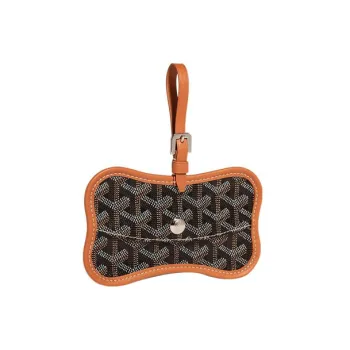 GOYARD Chien Gris Canvas With Leather Pet Bag Merch Unisex Black/Brown
