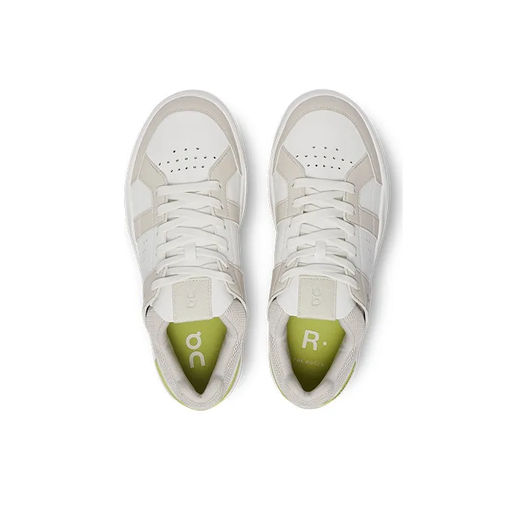 On THE ROGER Skateboard Shoes Women's Low Top Soft Sand/LemOn-3