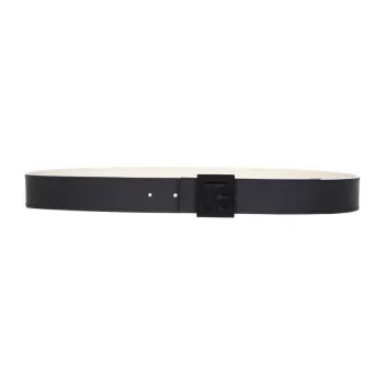 BALMAIN Fashion Smooth Buckle Calfskin Belt Men's Black Width: 3.5cm