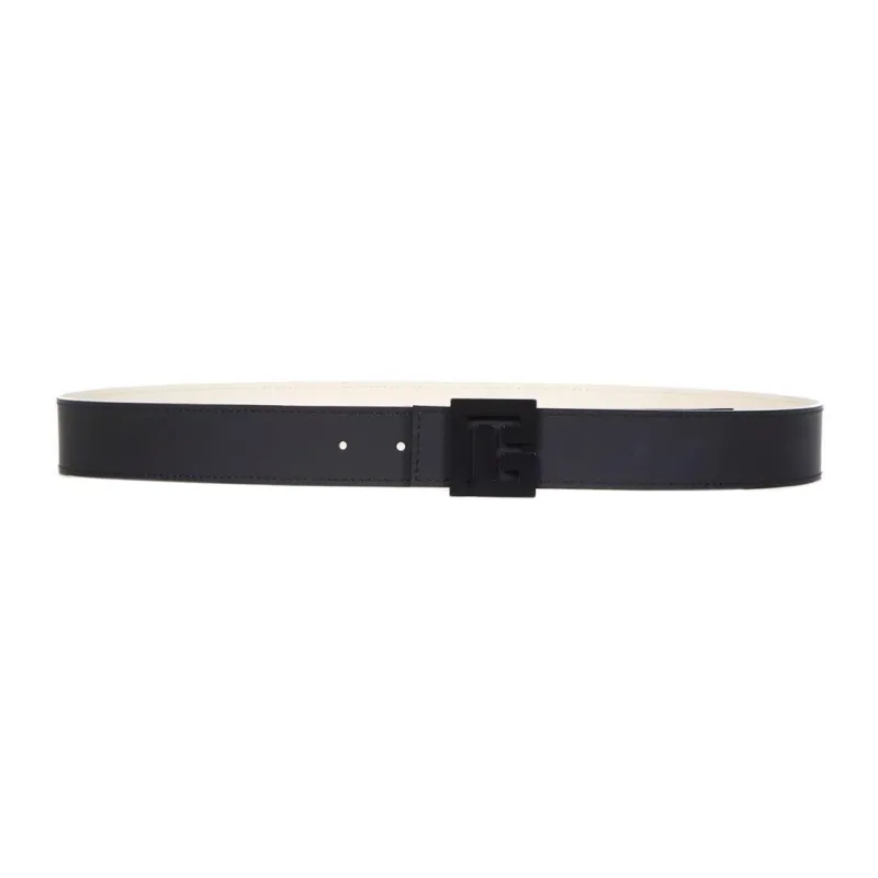 BALMAIN Fashion Smooth Buckle Calfskin Belt Men's Black Width: 3.5cm-0