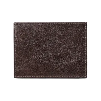 Jeep Cow Leather Card Holder Regular Men's Black