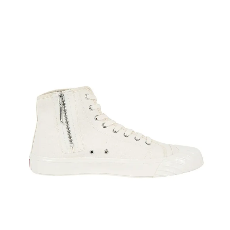 KENZO School High Top Trainers Paris Logo Cream-1