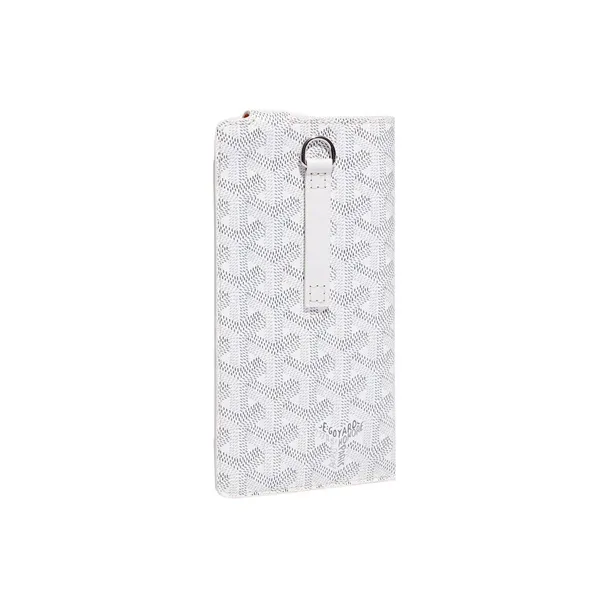 GOYARD Montmartre Canvas With Leather Cell Phone Pouch Large Size Unisex White-1