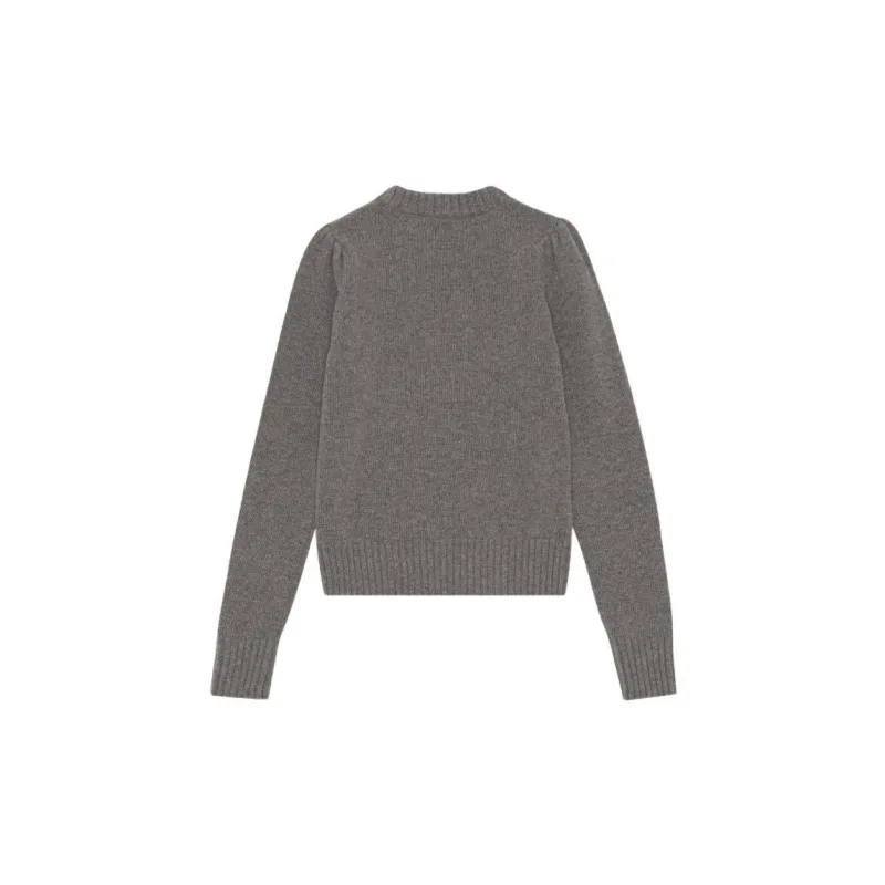 GANNI Graphic Puff Shoulder Pullover 'High Rise'-1