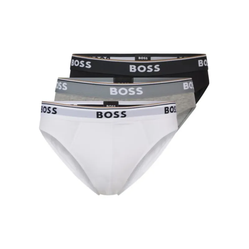 HUGO BOSS Stripe trim Briefs Pack Of 3-0