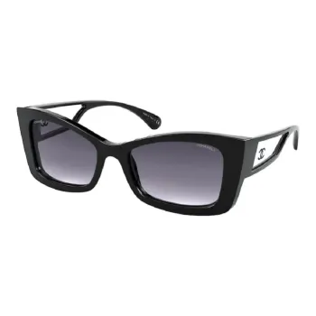 CHANEL Irregular Shape Sunglass Women's