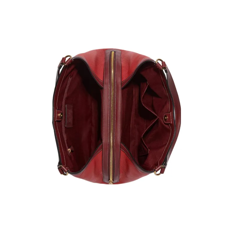 COACH Kristy Leather One Shoulder Handbag Tubas Women's Red-3