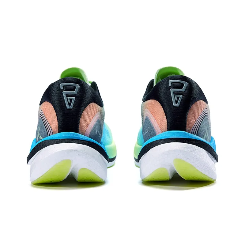 XTEP 260 2.0 Cushioned Slip Resistant Abrasion Resistant Low Top Foam Running Shoes Men's Green Orange-4
