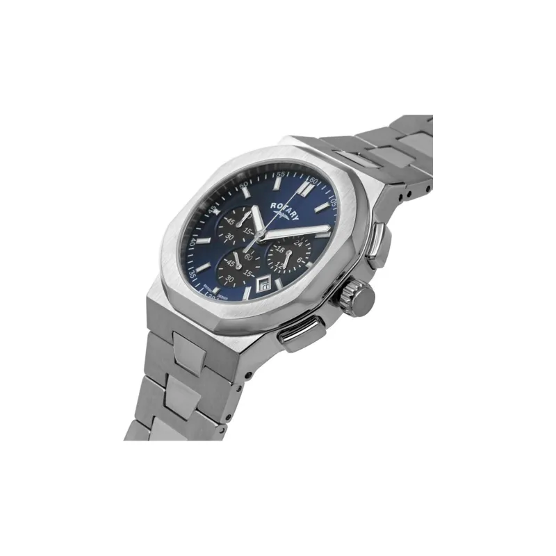 ROTARY Wrist Watch Mechanical Movement Blue Dial Men's Watches-4