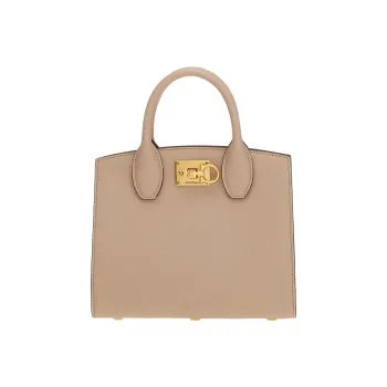 FERRAGAMO Cow Leather Handbag Women's Coffee