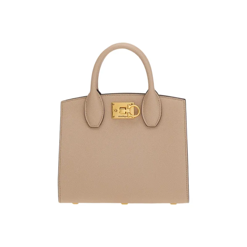 FERRAGAMO Cow Leather Handbag Women's Coffee-0
