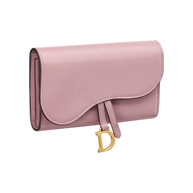 DIOR Goatskin Wallet Women's Vintage Pink-1