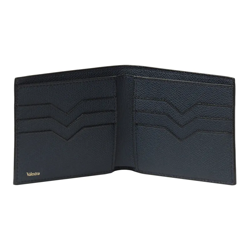 Valextra Calfskin Wallet Trumpets Men's Dark Blue-2